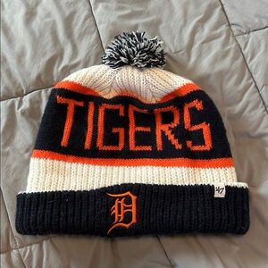 47 Brand Tigers Black and White Knit Beanie